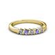 2 - Talia Tanzanite and Diamond Wedding Band 