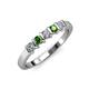 3 - Talia Green Garnet and Diamond Wedding Band 