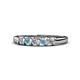 1 - Talia Aquamarine and Diamond Wedding Band 
