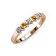 3 - Talia Citrine and Diamond Wedding Band 
