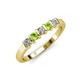 3 - Talia Peridot and Diamond Wedding Band 