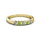 2 - Talia Peridot and Diamond Wedding Band 