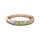 2 - Talia Peridot and Diamond Wedding Band 