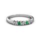 2 - Talia Emerald and Diamond Wedding Band 