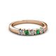 2 - Talia Emerald and Diamond Wedding Band 