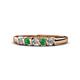 1 - Talia Emerald and Diamond Wedding Band 