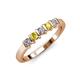 3 - Talia Yellow Sapphire and Diamond Wedding Band 