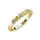 3 - Talia Yellow and White Diamond Wedding Band 