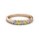 2 - Talia Yellow and White Diamond Wedding Band 