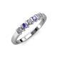 3 - Talia Tanzanite and Diamond Wedding Band 