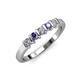 3 - Talia Iolite and Diamond Wedding Band 