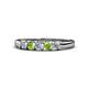 1 - Talia Peridot and Diamond Wedding Band 