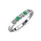3 - Talia Emerald and Diamond Wedding Band 