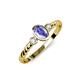 2 - Carolyn Oval Cut Tanzanite and Diamond Three Stone Engagement Ring 