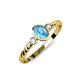 2 - Carolyn Oval Cut Blue Topaz and Diamond Three Stone Engagement Ring 