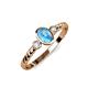 2 - Carolyn Oval Cut Blue Topaz and Diamond Three Stone Engagement Ring 