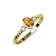 2 - Carolyn Oval Cut Citrine and Diamond Three Stone Engagement Ring 