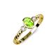 2 - Carolyn Oval Cut Peridot and Diamond Three Stone Engagement Ring 