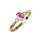 2 - Carolyn Oval Cut Pink Sapphire and Diamond Three Stone Engagement Ring 