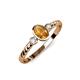 2 - Carolyn Oval Cut Citrine and Diamond Three Stone Engagement Ring 