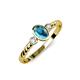 2 - Carolyn Oval Cut London Blue Topaz and Diamond Three Stone Engagement Ring 