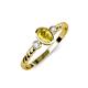 2 - Carolyn Oval Cut Yellow Sapphire and Diamond Three Stone Engagement Ring 
