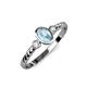 2 - Carolyn Oval Cut Aquamarine and Diamond Three Stone Engagement Ring 