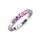 3 - Talia Pink Sapphire Wedding Band 