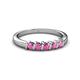 2 - Talia Pink Sapphire Wedding Band 