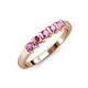 3 - Talia Pink Sapphire Wedding Band 