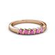 2 - Talia Pink Sapphire Wedding Band 