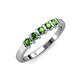 3 - Talia Green Garnet Wedding Band 