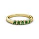 2 - Talia Green Garnet Wedding Band 