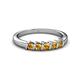 2 - Talia Citrine Wedding Band 
