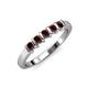 3 - Talia Red Garnet Wedding Band 