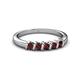2 - Talia Red Garnet Wedding Band 