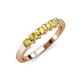 3 - Talia Yellow Sapphire Wedding Band 