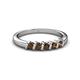 2 - Talia Smoky Quartz Wedding Band 