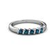 2 - Talia Blue Diamond Wedding Band 