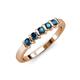 3 - Talia Blue Diamond Wedding Band 
