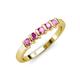 3 - Talia Pink Sapphire Wedding Band 