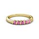 2 - Talia Pink Sapphire Wedding Band 