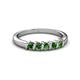 2 - Talia Green Garnet Wedding Band 