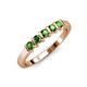 3 - Talia Green Garnet Wedding Band 