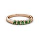 2 - Talia Green Garnet Wedding Band 