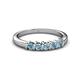 2 - Talia Aquamarine Wedding Band 