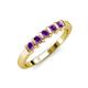 3 - Talia Amethyst Wedding Band 