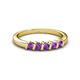 2 - Talia Amethyst Wedding Band 