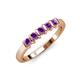 3 - Talia Amethyst Wedding Band 