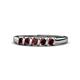 1 - Talia Red Garnet Wedding Band 